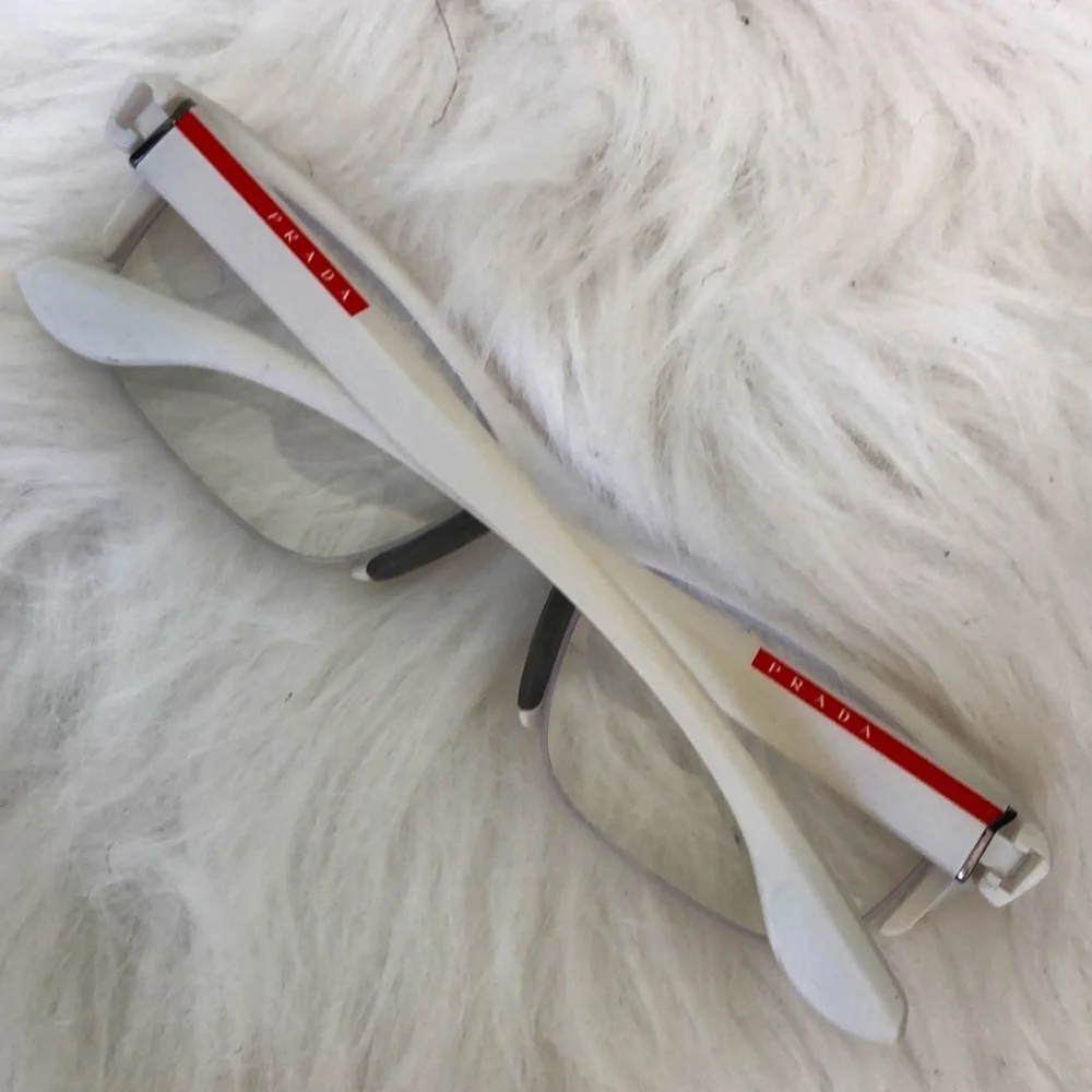 Prada Women's White Glasses Authentic